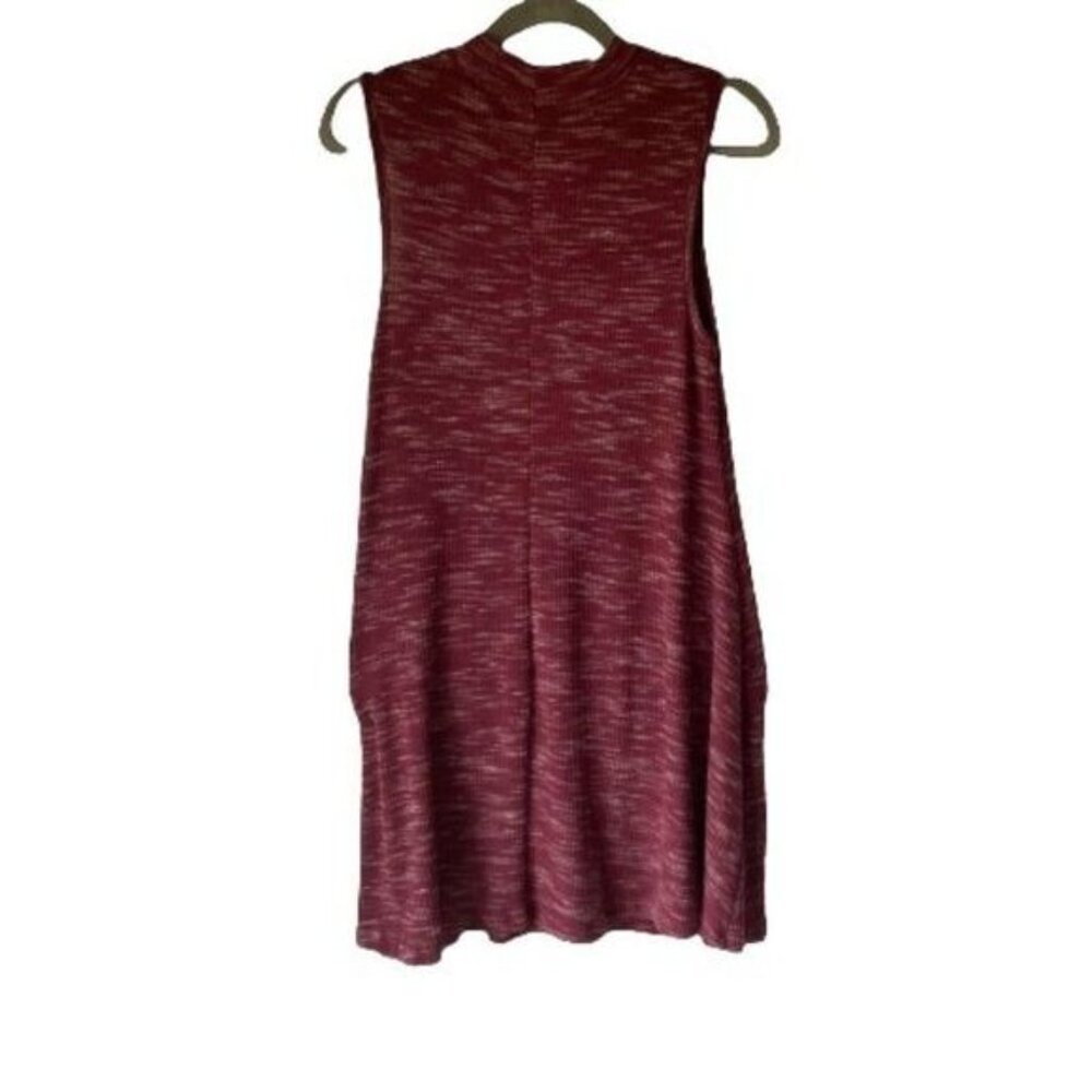 Ultra Flirt Women Loose Pocket Marled Shift Dress Sleeveless Swing Dress - Picture 3 of 11